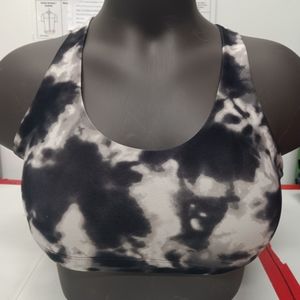 MOSSIMO supply co. Tie dye sports bra sz Large black/white